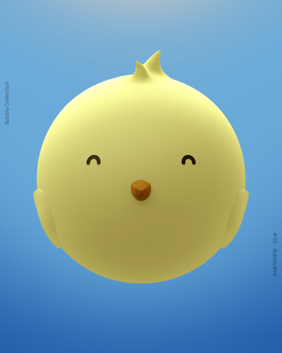 bright yellow sphere that resembles a tiny bird.